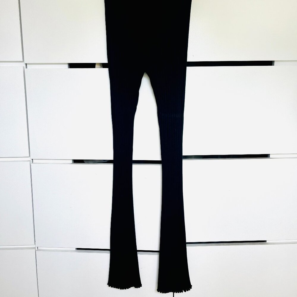 Simon Miller Rib Black Welton Ribbed Flare Pull on Pant Size S - Picture 8 of 12